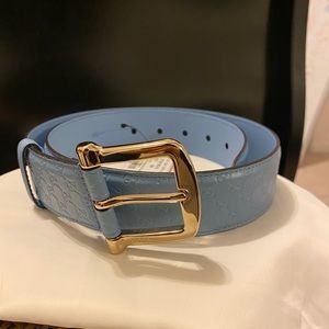 Genuine Women’s Light Blue Gucci Belt Size 80